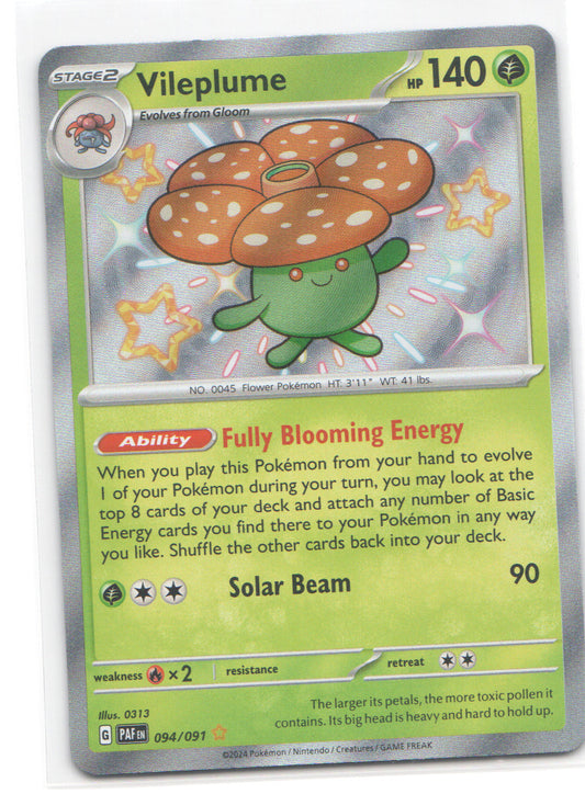 Vileplume Shiny Rare SV: Paldean Fates 094/091 NM