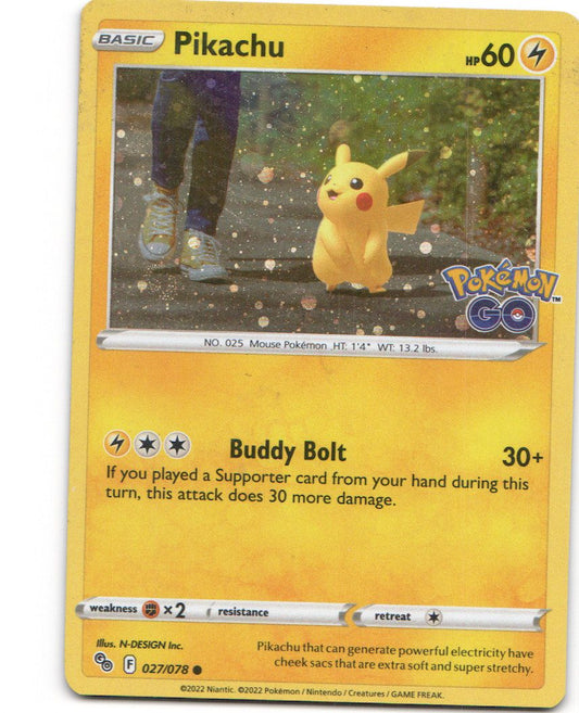 Pikachu 27 Pokémon GO Normal Pokemon Non-Holo NM