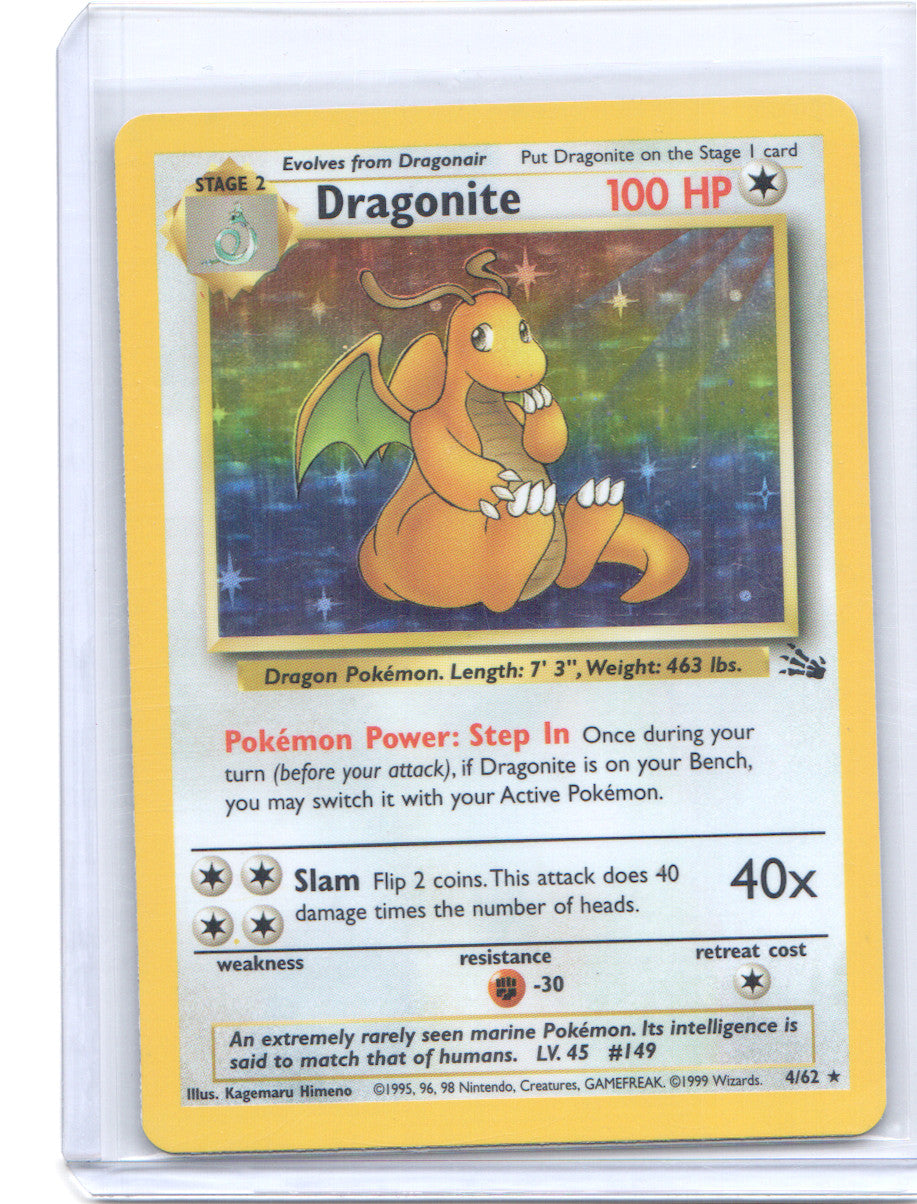 Dragonite (4) Holo Rare Fossil 04/62 NM