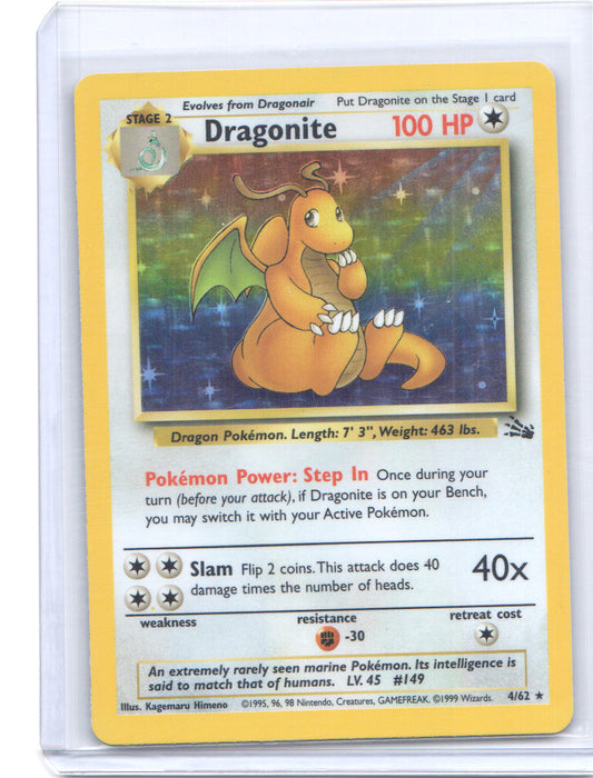 Dragonite (4) Holo Rare Fossil 04/62 NM
