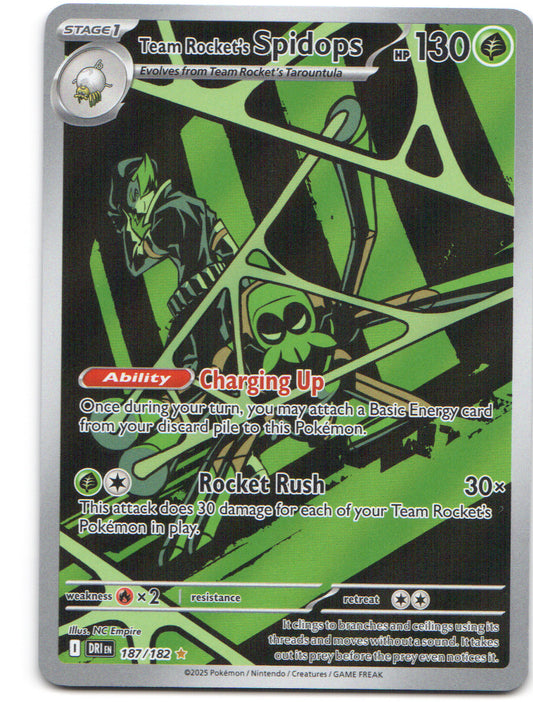 Team Rocket's Spidops Illustration Rare SV10: Destined Rivals 187/182 NM