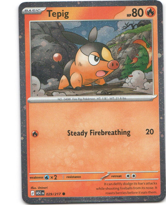 Tepig 29 Ascended Heroes Cosmos Holofoil Common Pokemon NM