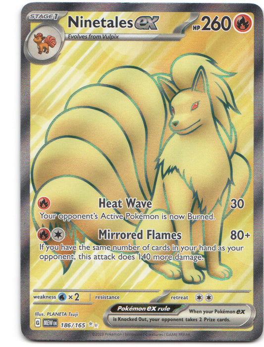 Ninetales ex Ultra Rare SV: Scarlet & Violet 151 186/165 NM