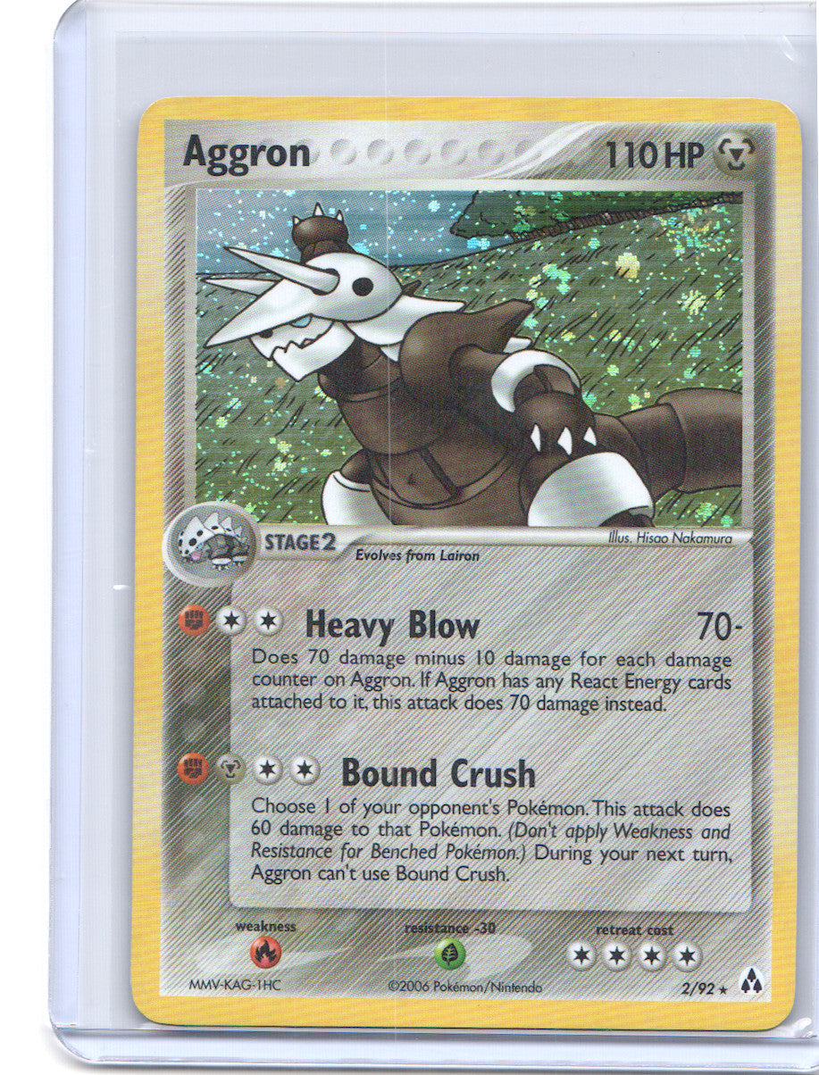 Aggron Holo Rare EX Legend Maker 2/92 DMG
