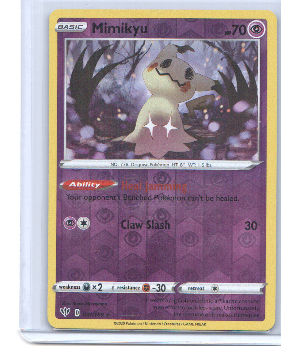 Mimikyu Rare SWSH03: Darkness Ablaze 081/189 NM