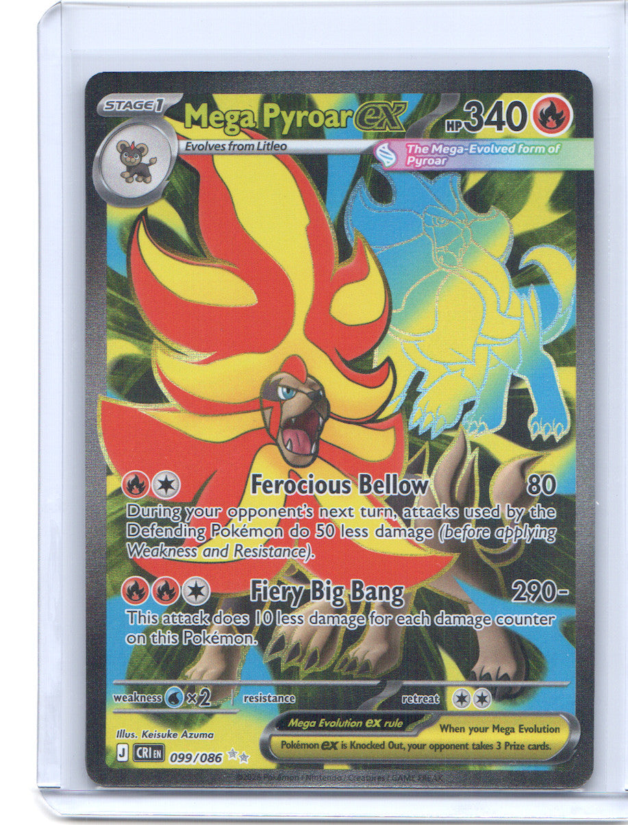 Mega Pyroar ex Ultra Rare ME04: Chaos Rising 099/086 NM
