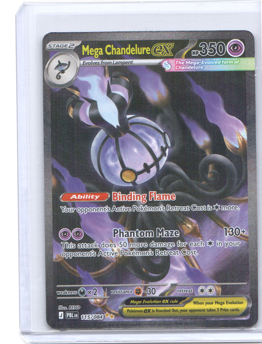Mega Chandelure ex Special Illustration Rare ME05: Pitch Black 115/084 NM