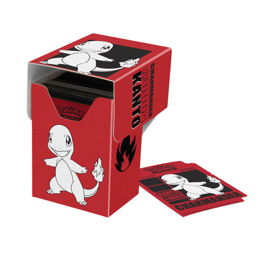Ultra PRO Charmander Full-View Deck Box open with matching divider