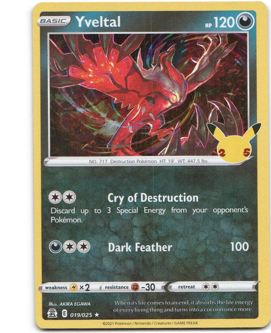 Yveltal 19 Celebrations Holofoil Pokemon NM
