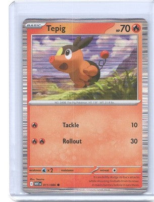 Tepig (Unova Poster Collection) Common 011/086 Tinsel Holo NM