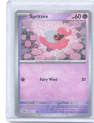 Spritzee (Poke Ball Pattern) Common SV: Prismatic Evolutions 038/131 NM