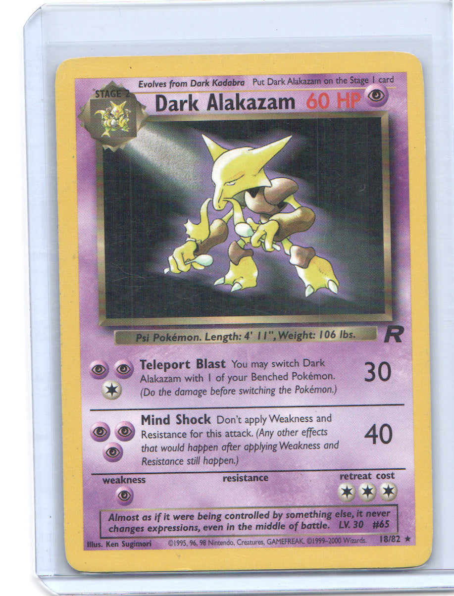 Dark Alakazam (18) Rare Team Rocket 18/82 HP
