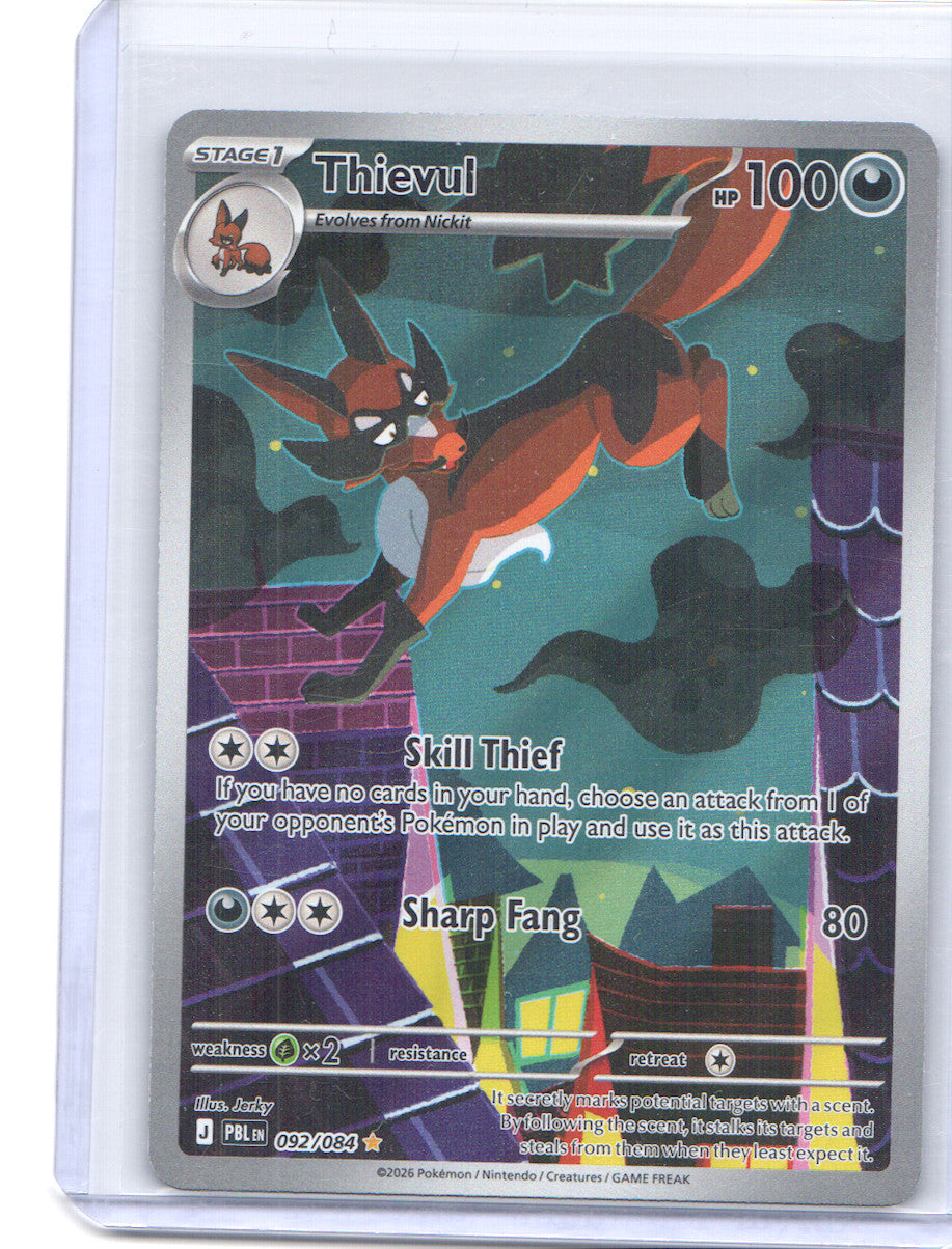 Thievul Illustration Rare ME05: Pitch Black 092/084 NM