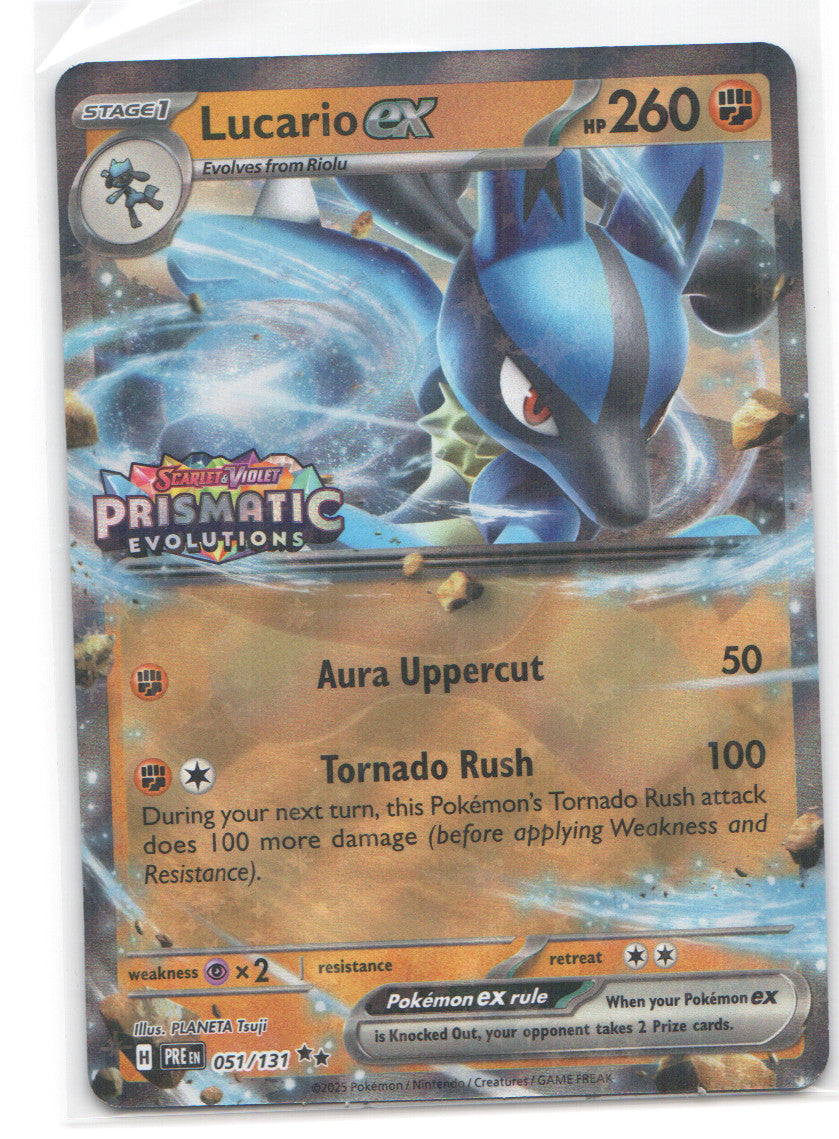 Lucario ex (Prismatic Evolutions Stamp) Double Rare Miscellaneous Cards & Products 051/131 NM