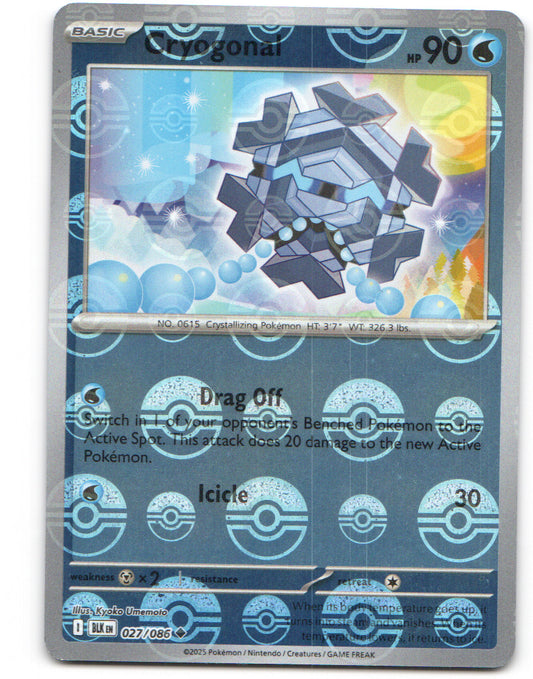 Cryogonal (Poke Ball Pattern) Uncommon SV: Black Bolt 027/086 NM