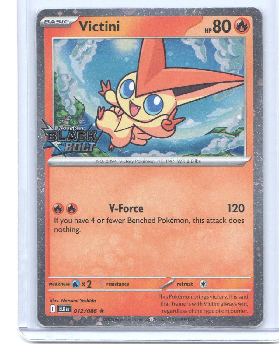 Victini (Black Bolt Stamped) Rare Miscellaneous Cards & Products 012/086 NM
