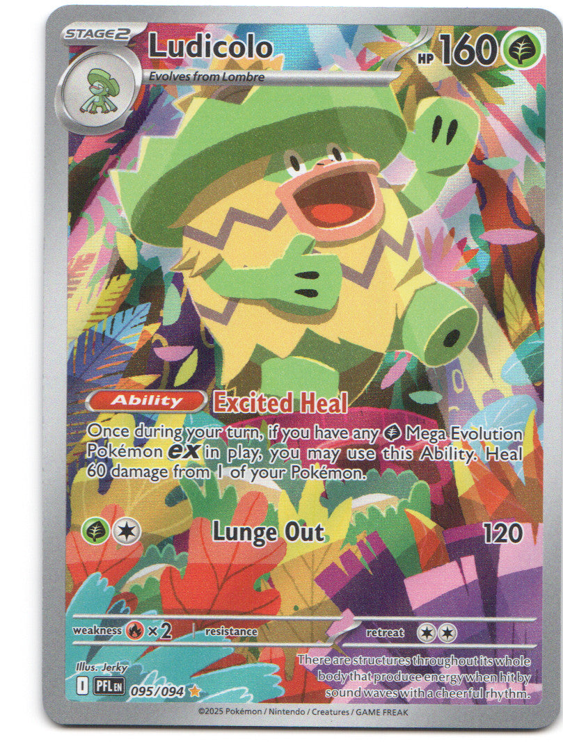Ludicolo Illustration Rare ME02: Phantasmal Flames 095/094 NM
