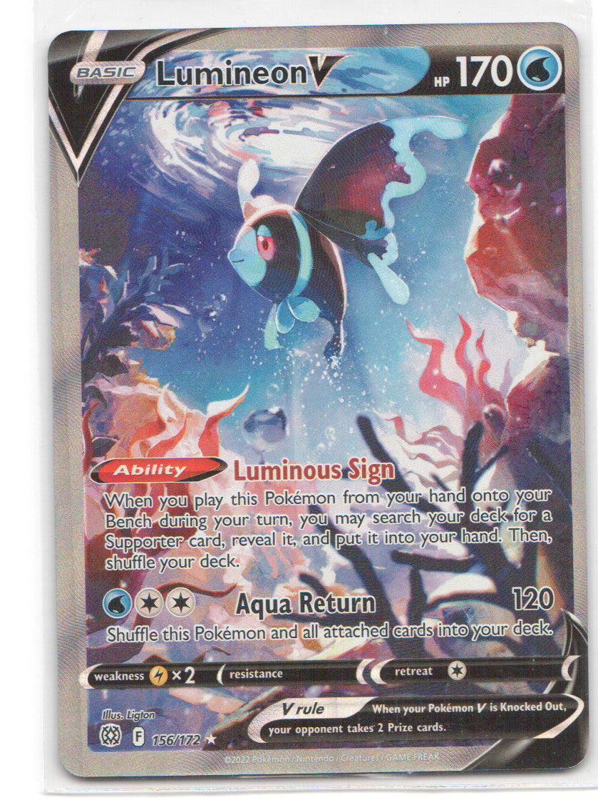 Lumineon V (Alternate Full Art) Ultra Rare SWSH09: Brilliant Stars 156/172 NM