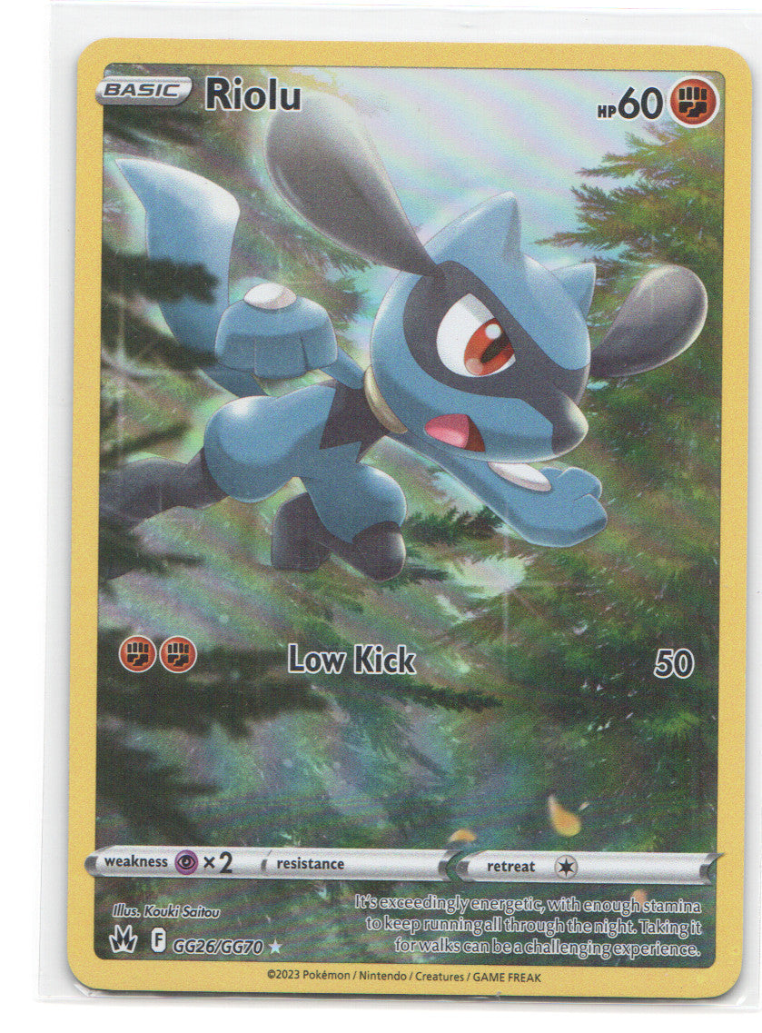Riolu Ultra Rare Crown Zenith: Galarian Gallery GG26/GG70 NM