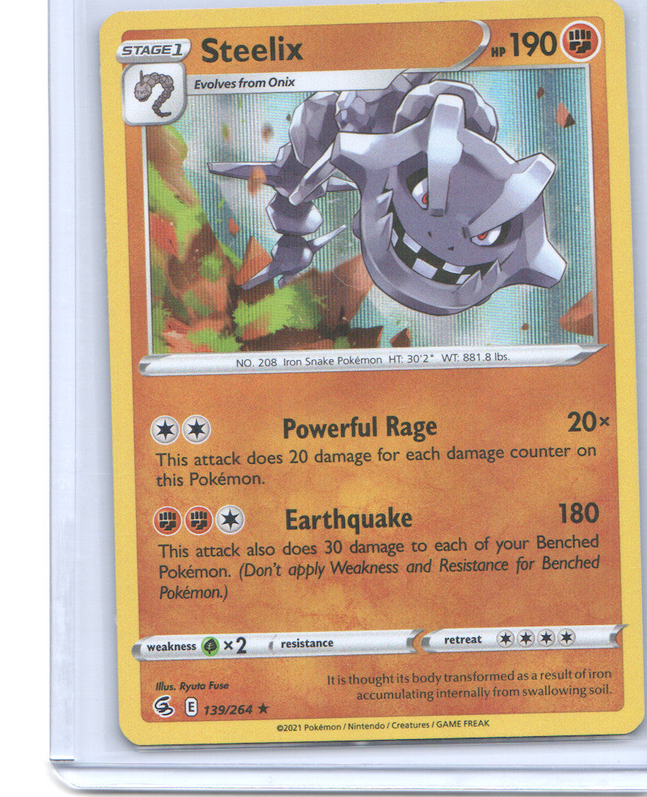 Steelix Holo Rare SWSH08: Fusion Strike 139/264 NM