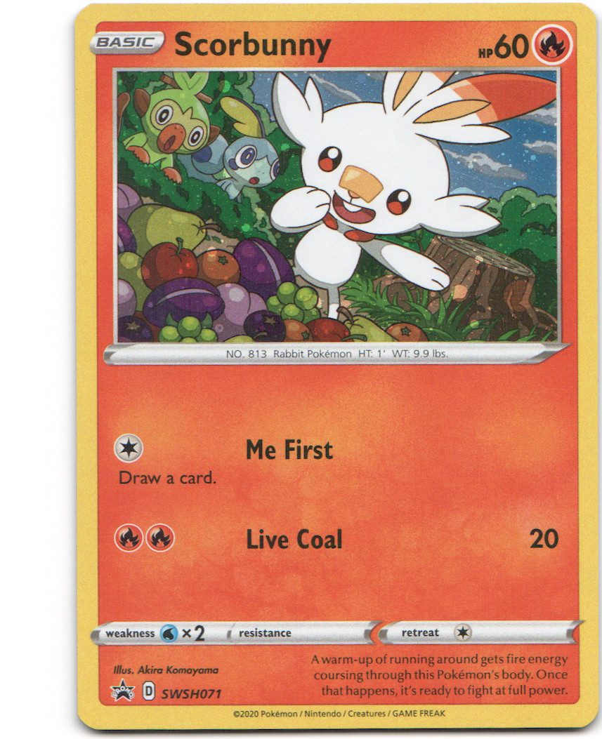 Scorbunny SWSH071 SWSH Black Star Promos Holofoil Pokemon NM