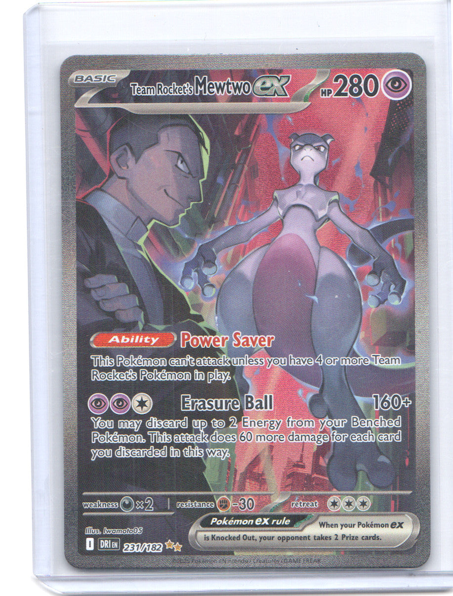 Team Rocket's Mewtwo ex Special Illustration Rare SV10: Destined Rivals 231/182