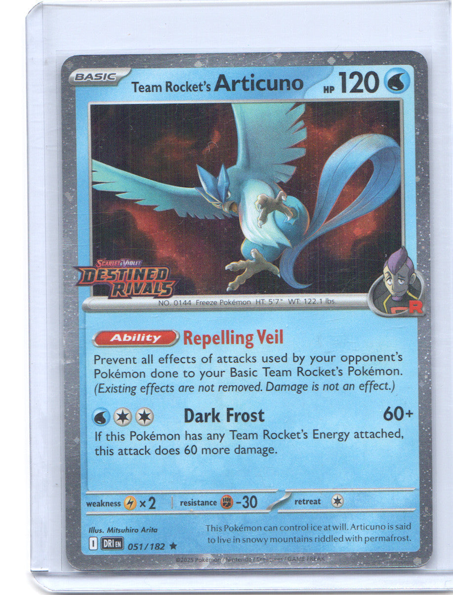 Team Rocket's Articuno (Cosmos Holo) (Destined Rivals Stamp) Rare Miscellaneous