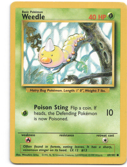 Weedle Common Base Set (Shadowless) 069/102 MP