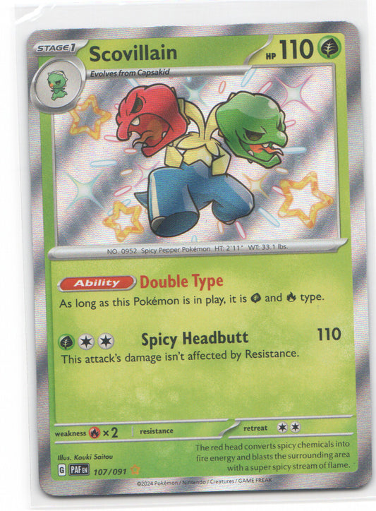 Scovillain Shiny Rare SV: Paldean Fates 107/091 NM