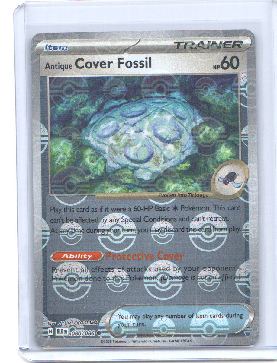 Antique Cover Fossil (Poke Ball Pattern) Common SV: Black Bolt 080/086 NM