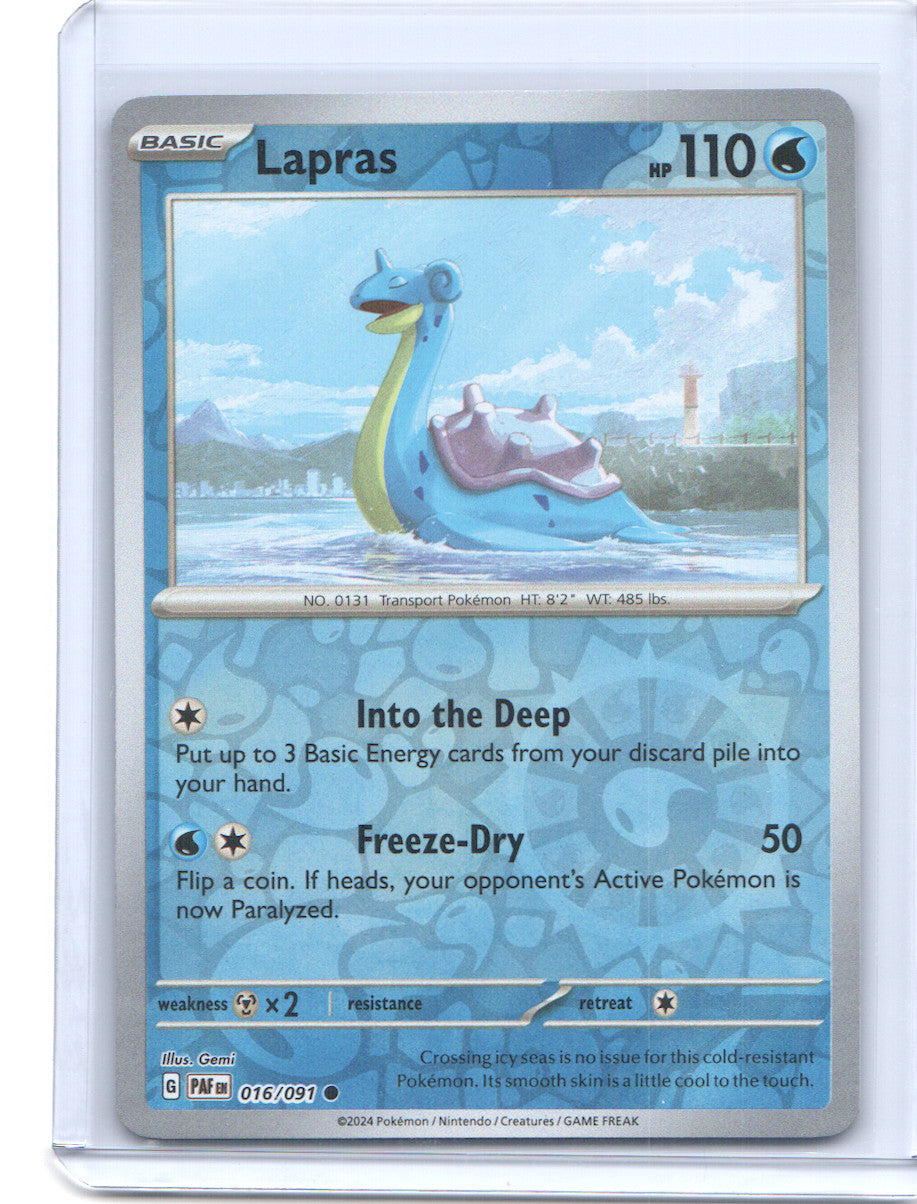 Lapras Common SV: Paldean Fates 016/091 NM