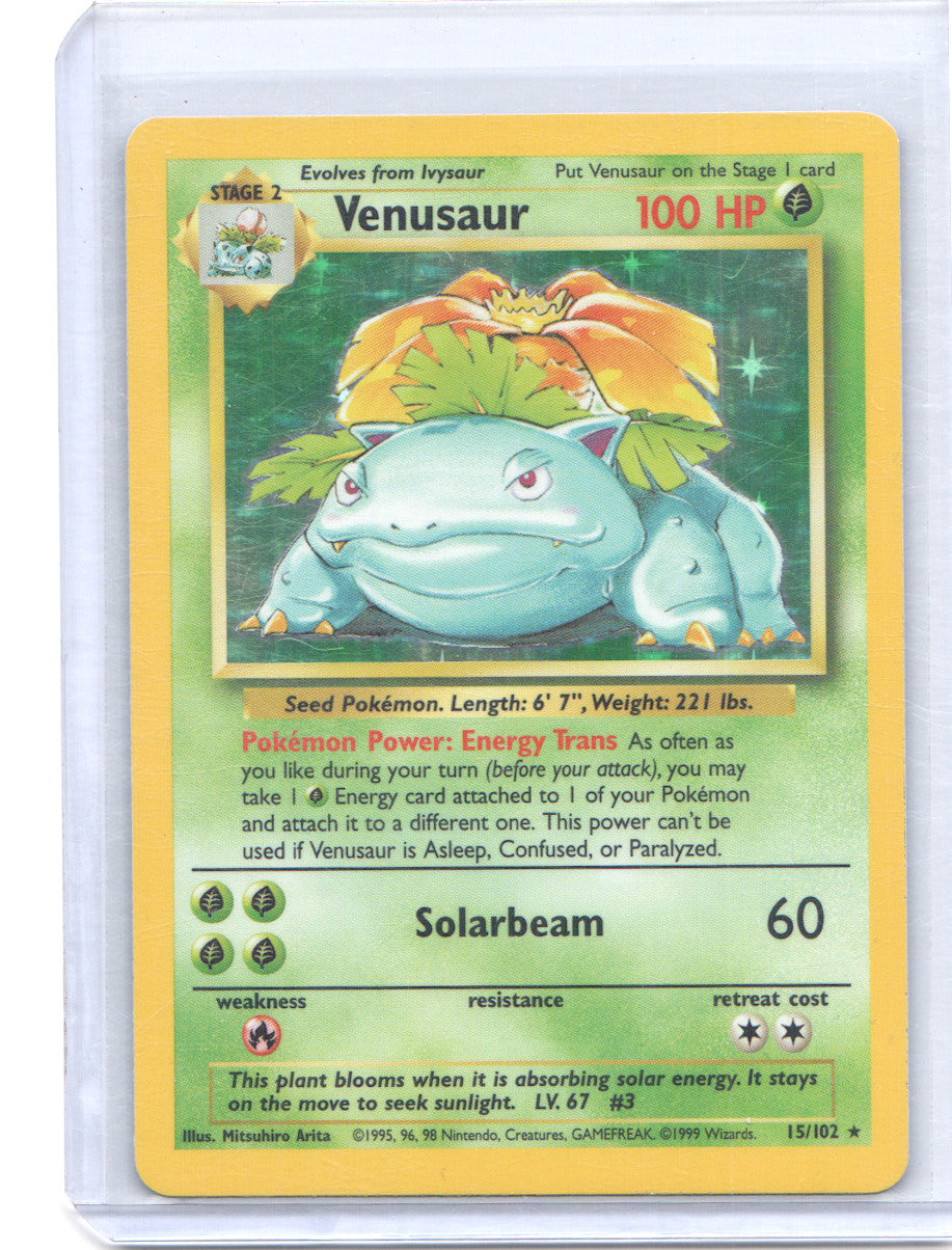Venusaur Holo Rare Base Set 015/102 LP