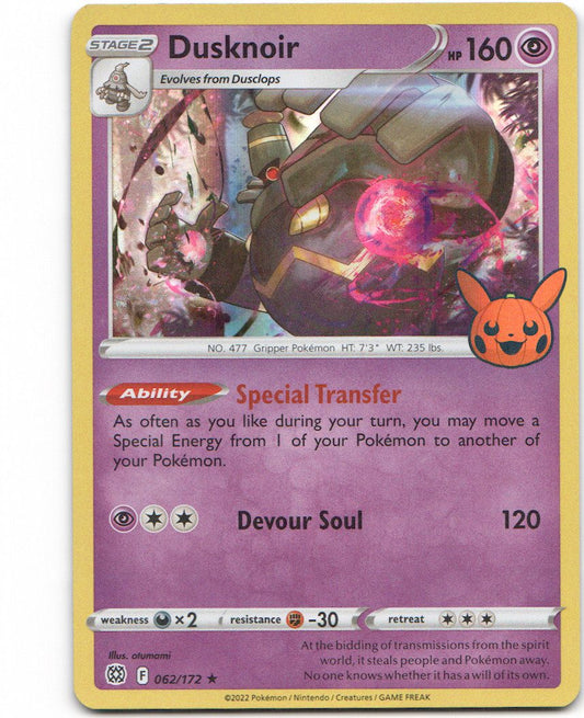Dusknoir 62 Brilliant Stars Pumpkin Pikachu Stamp Pokemon NM