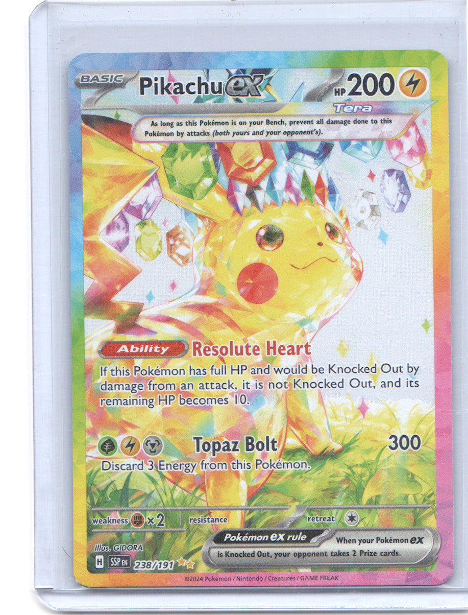 Pikachu ex Special Illustration Rare SV08: Surging Sparks 238/191 NM