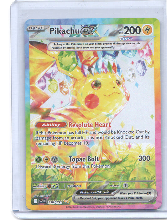 Pikachu ex Special Illustration Rare SV08: Surging Sparks 238/191 NM