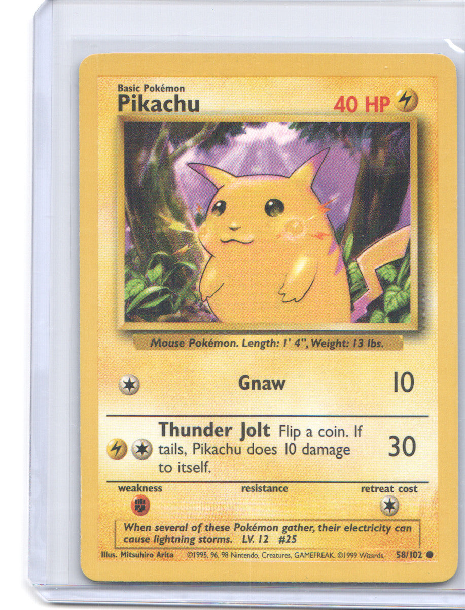 Pikachu Common Base Set 058/102 LP