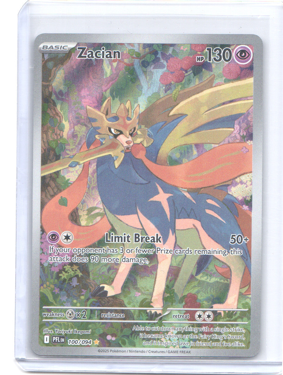 Zacian Illustration Rare ME02: Phantasmal Flames 100/094 NM