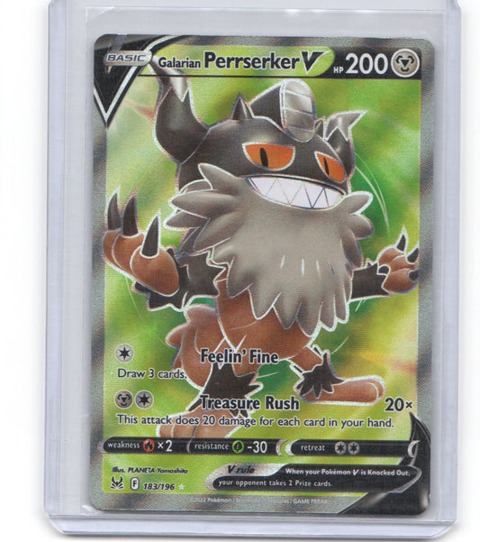 SWSH11: Lost Origin #183/196 Galarian Perrserker V (Full Art)