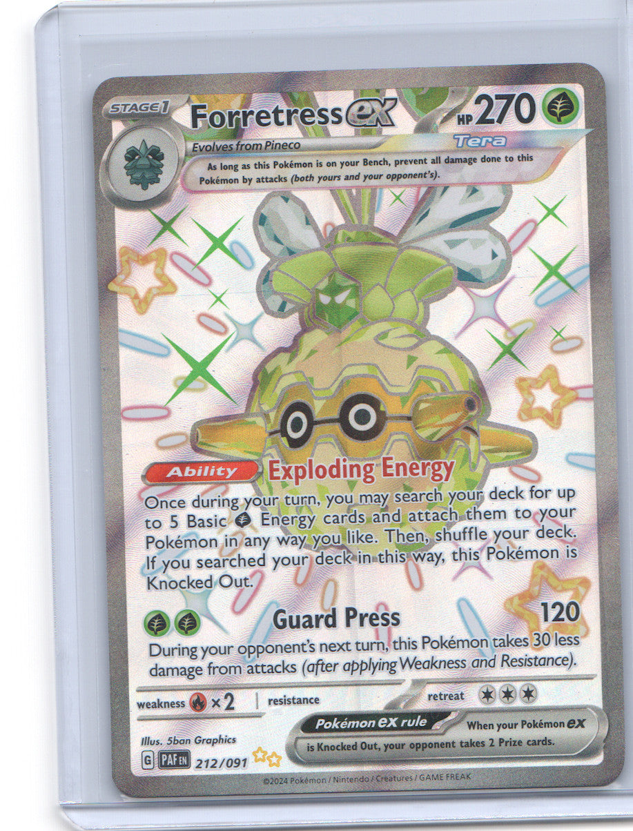 Forretress ex Shiny Ultra Rare SV: Paldean Fates 212/091 NM