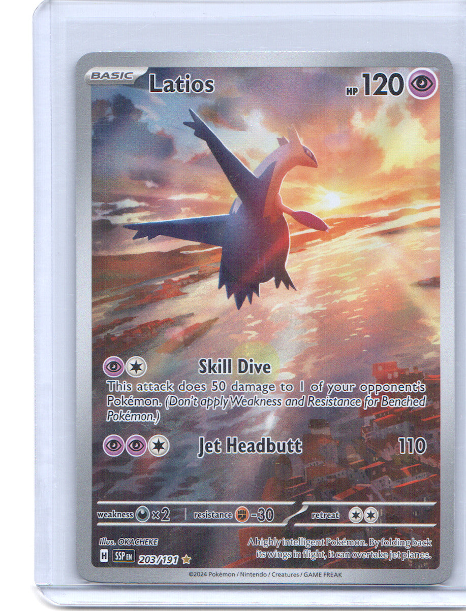Latios Illustration Rare SV08: Surging Sparks 203/191 NM
