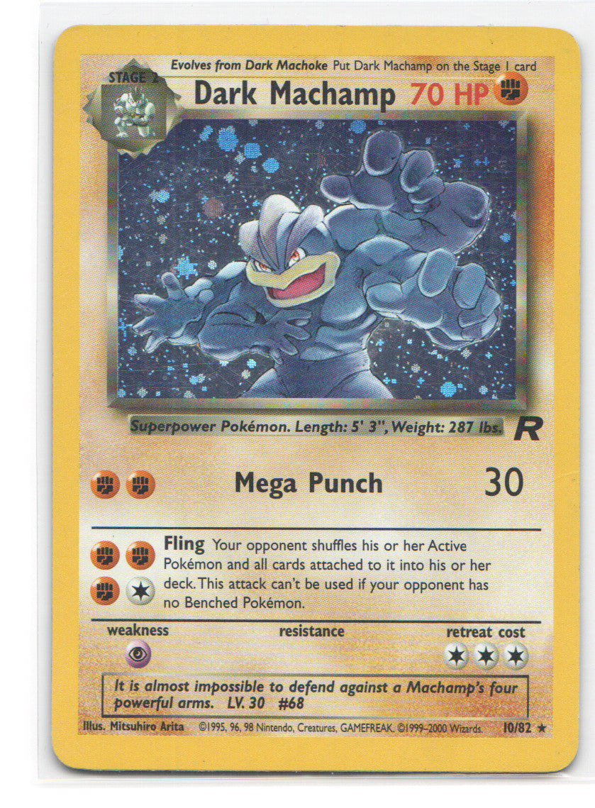 Dark Machamp (10) Holo Rare Team Rocket 10/82 HP