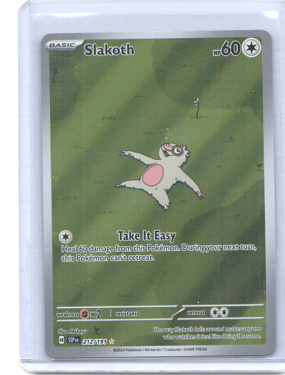Slakoth Illustration Rare SV08: Surging Sparks 212/191 NM