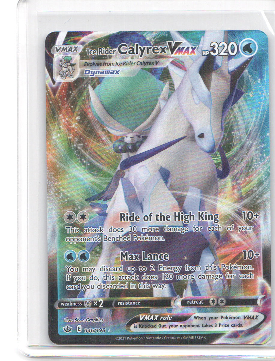 Ice Rider Calyrex VMAX Ultra Rare SWSH06: Chilling Reign 046/198 NM