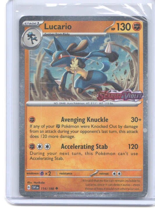 Miscellaneous Cards & Products #114/198 Lucario (Scarlet & Violet Stamp)