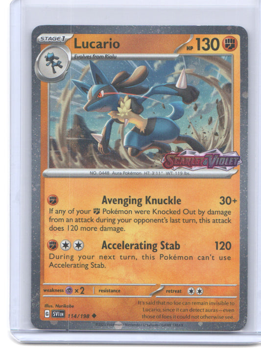 Miscellaneous Cards & Products #114/198 Lucario (Scarlet & Violet Stamp)