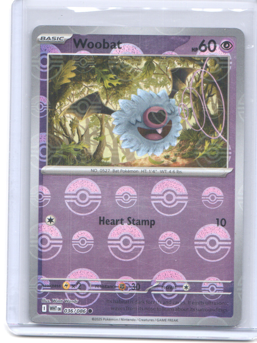 SV: White Flare #036/086 Woobat (Poke Ball Pattern)