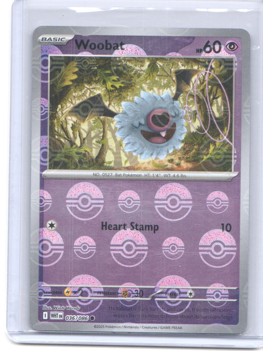 SV: White Flare #036/086 Woobat (Poke Ball Pattern)