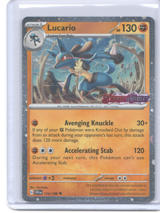 Miscellaneous Cards & Products #114/198 Lucario (Scarlet & Violet Stamp)