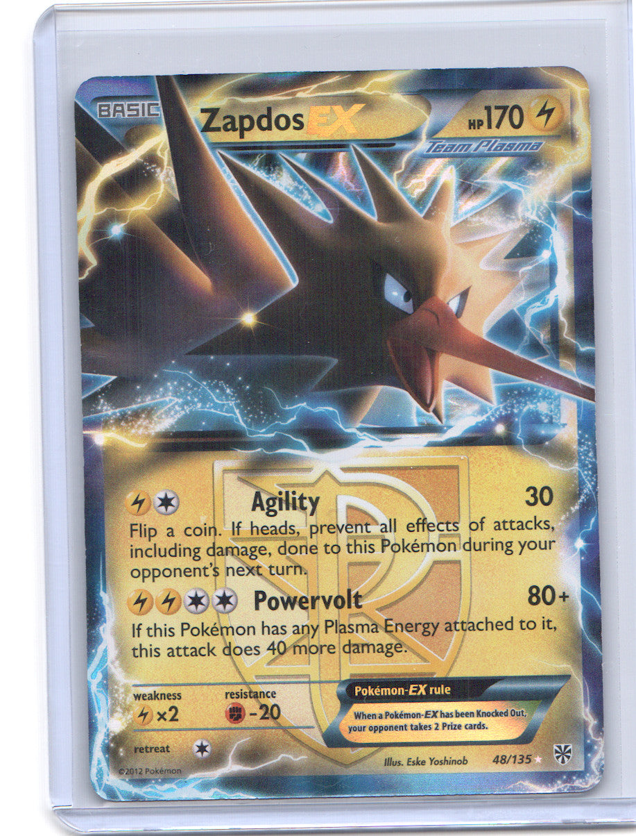 Zapdos EX (Team Plasma) Ultra Rare Plasma Storm 48/135 NM