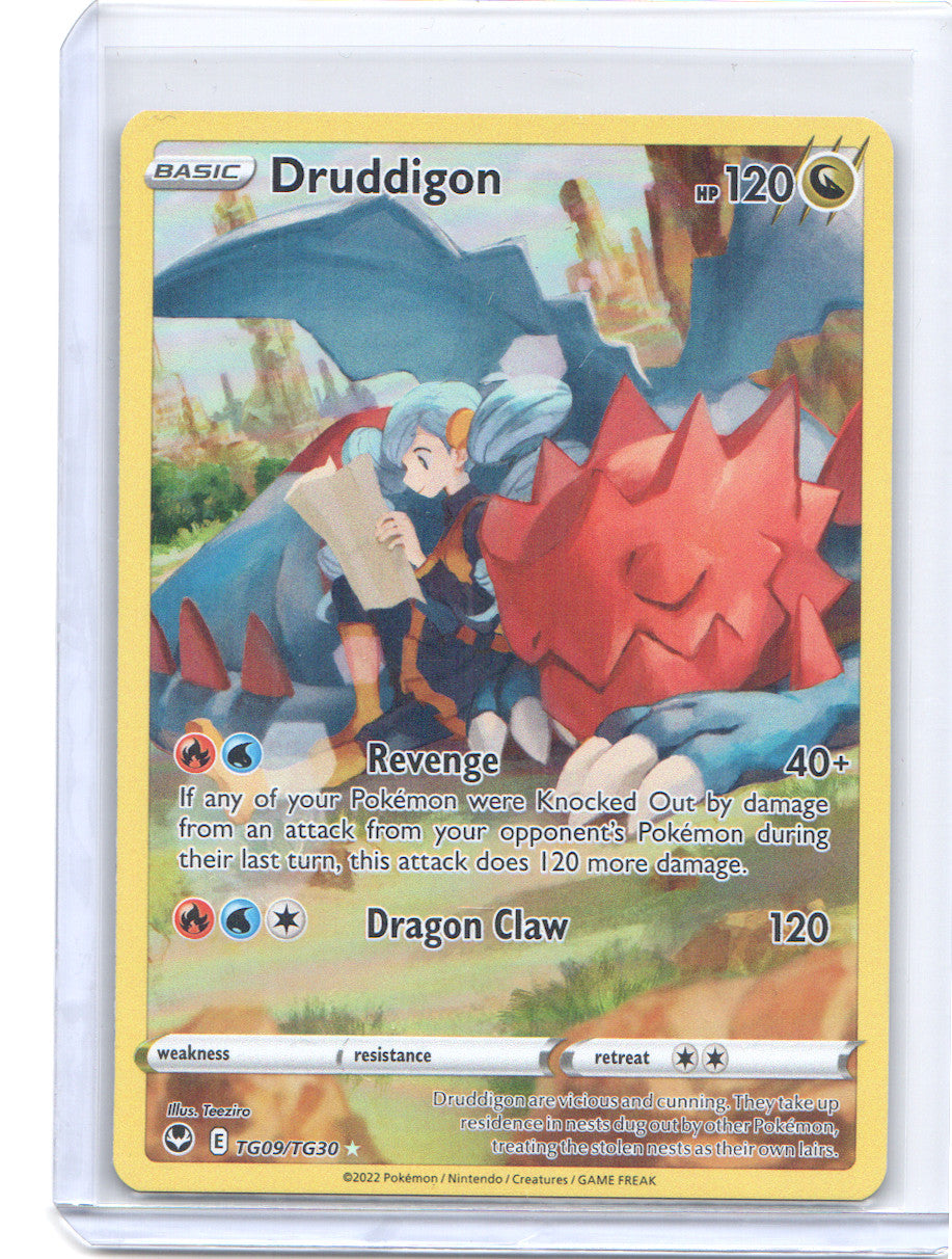 Druddigon Ultra Rare SWSH12: Silver Tempest Trainer Gallery TG09/TG30 NM